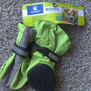 Top Paw Outdoor Dog Boots in Green Large